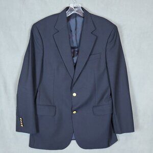 Brooks Brothers Blazer Jacket Mens 40 Navy Loro Piana Brooksease Wool Sport Coat